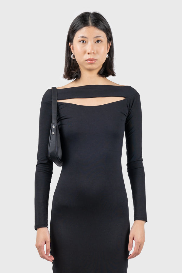 Nu In CUT OUT DETAIL LONG SLEEVE MIDI DRESS