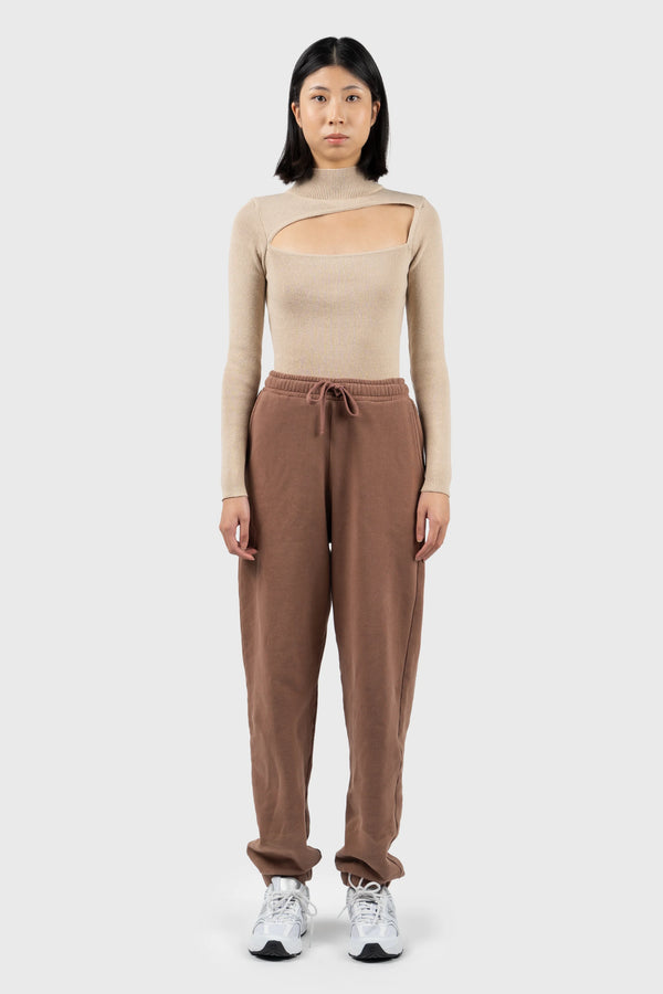 nu in CUT OUT HIGH NECK KNIT TOP