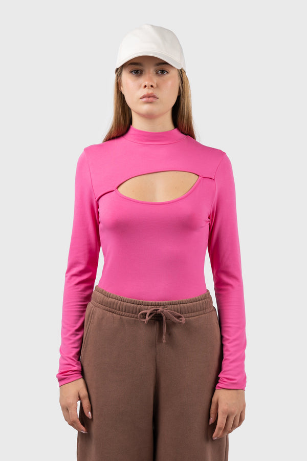 Nu In CUT OUT HIGH NECK TOP