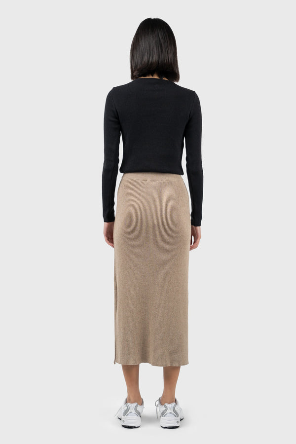 Nu In CUT OUT RIBBED KNIT TOP