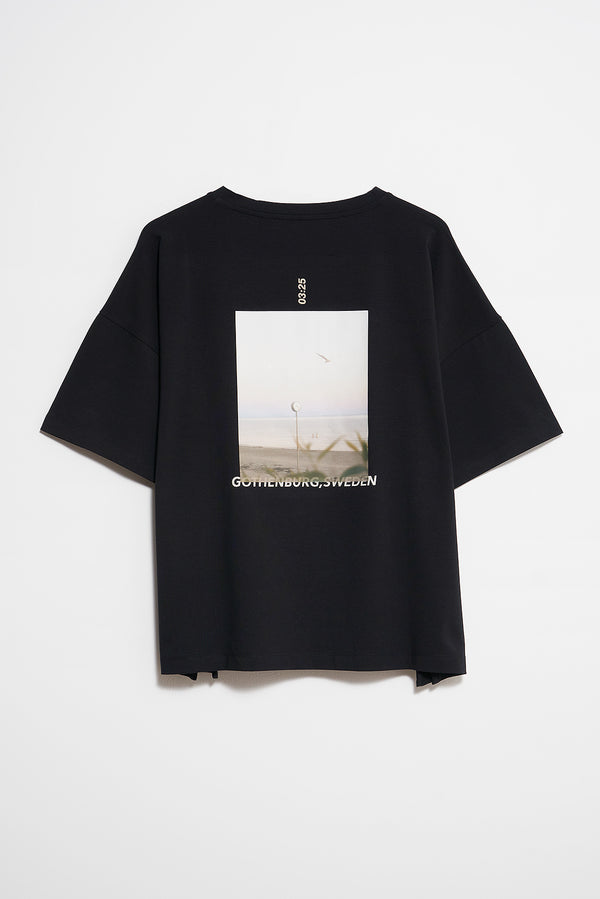 Nu In DROP SHOULDER RELAXED FIT PRINT T-SHIRT