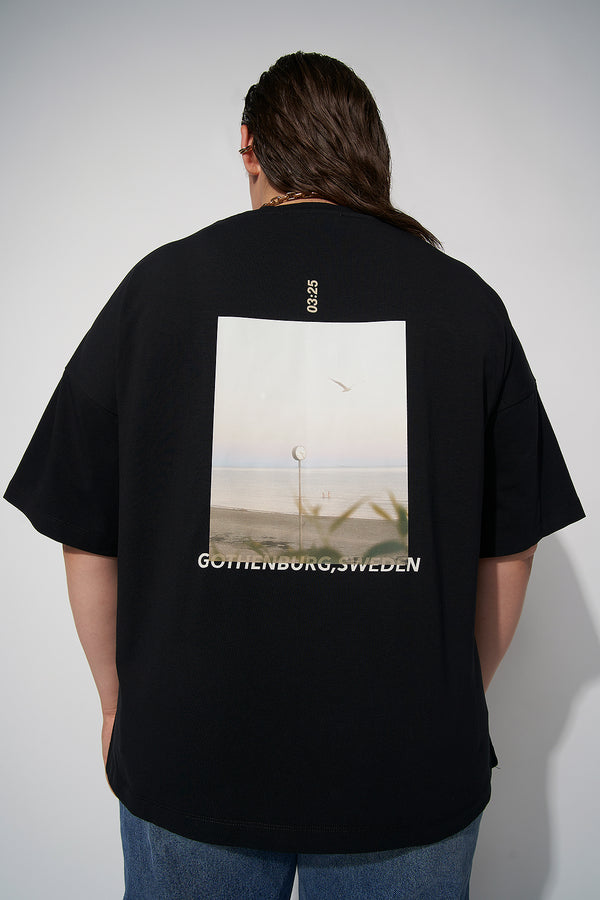 Nu In DROP SHOULDER RELAXED FIT PRINT T-SHIRT