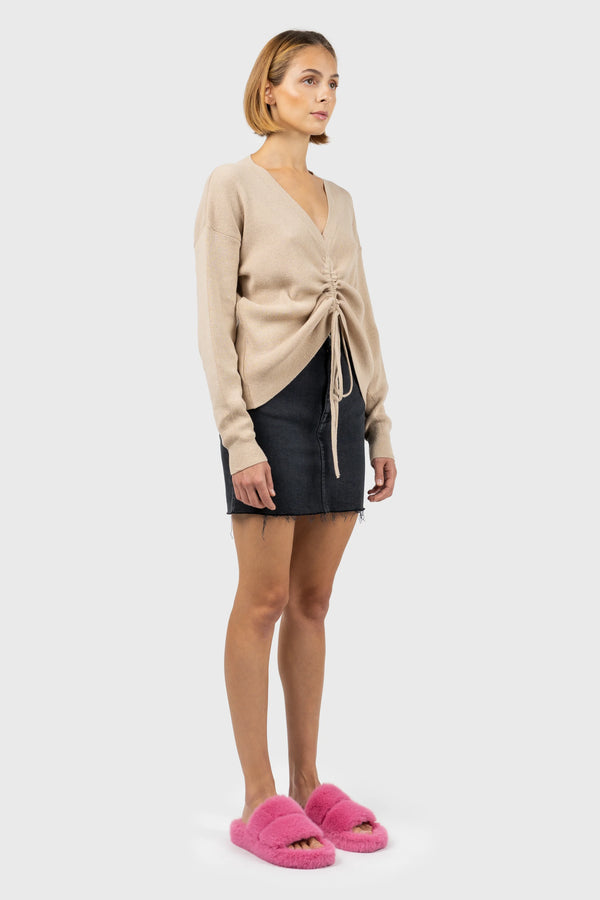 Nu In FRONT RUCHED KNIT JUMPER