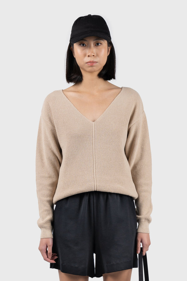 Nu In FRONT SEAM DETAIL V-NECK JUMPER