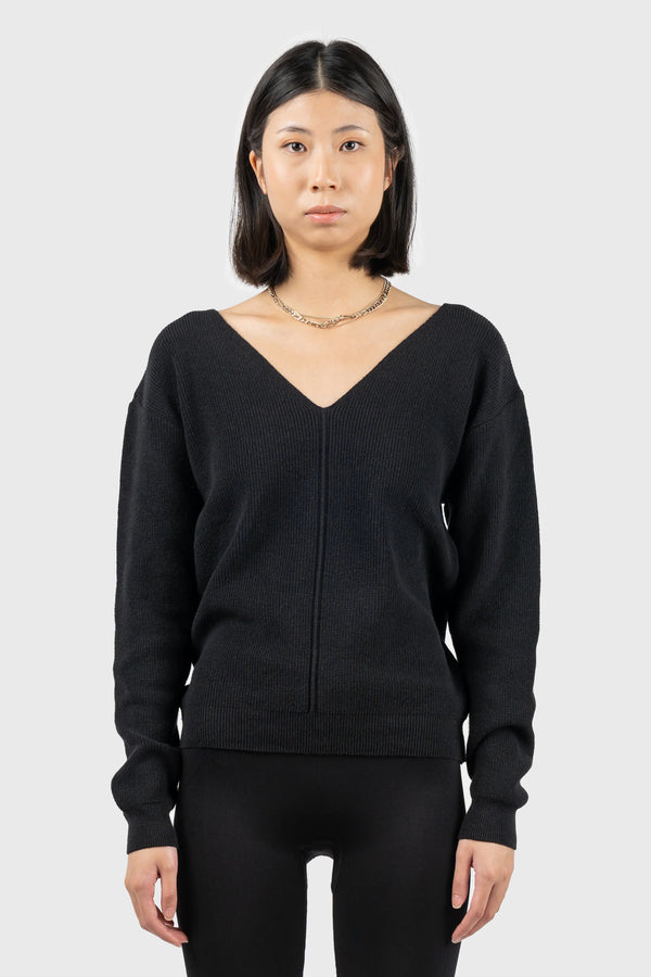 Nu In FRONT SEAM DETAIL V-NECK JUMPER