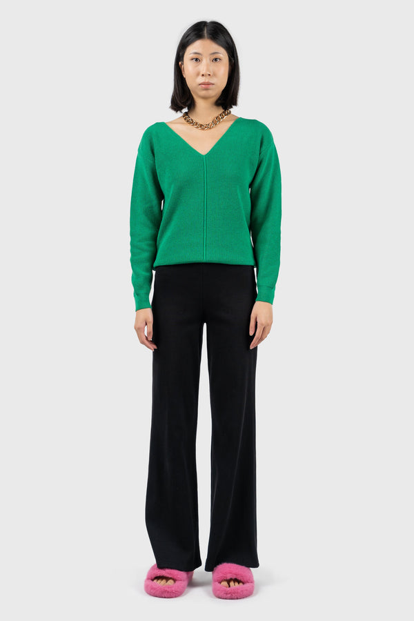 nu in FRONT SEAM DETAIL V-NECK JUMPER