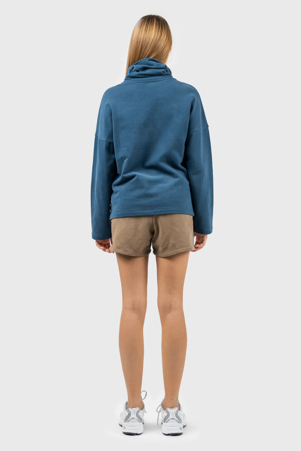 Nu In FUNNEL NECK SWEATSHIRT WITH DROPPED SHOULDER