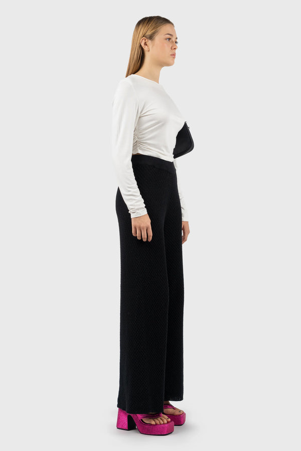 Nu In GATHERED SEAM LONG SLEEVE TOP