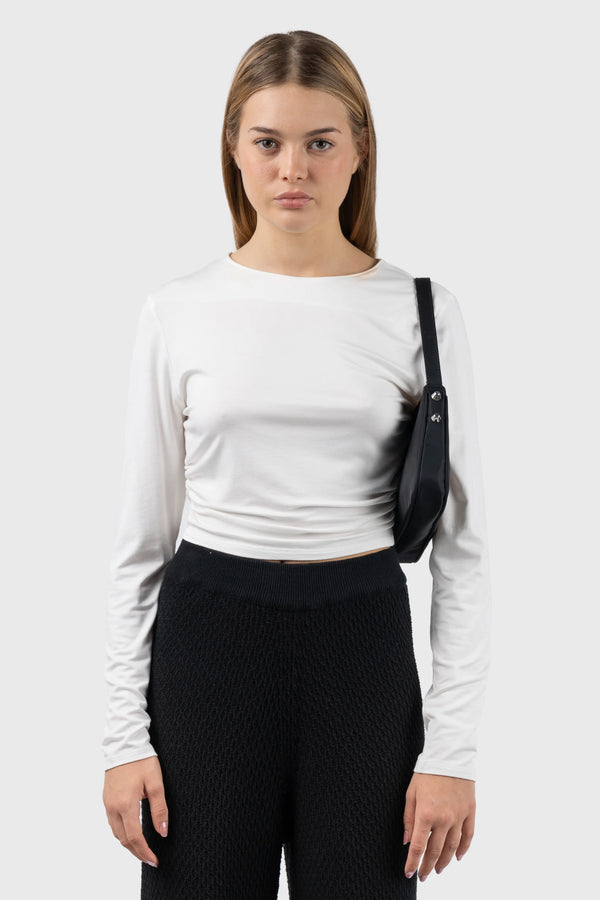 Nu In GATHERED SEAM LONG SLEEVE TOP