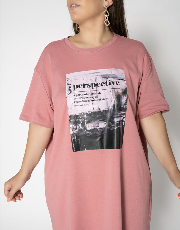 Nu In GRAPHIC PRINT T-SHIRT MINI DRESS