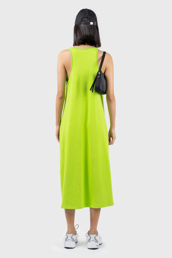 Nu In GREEN HEAVYWEIGHT JERSEY DRESS