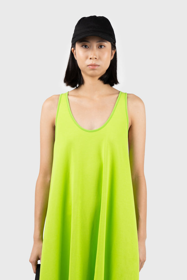 Nu In GREEN HEAVYWEIGHT JERSEY DRESS