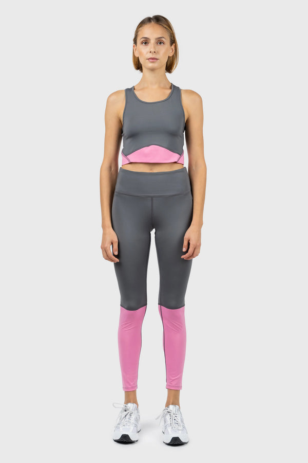 nu in GREY AND PINK CROPPED TANK