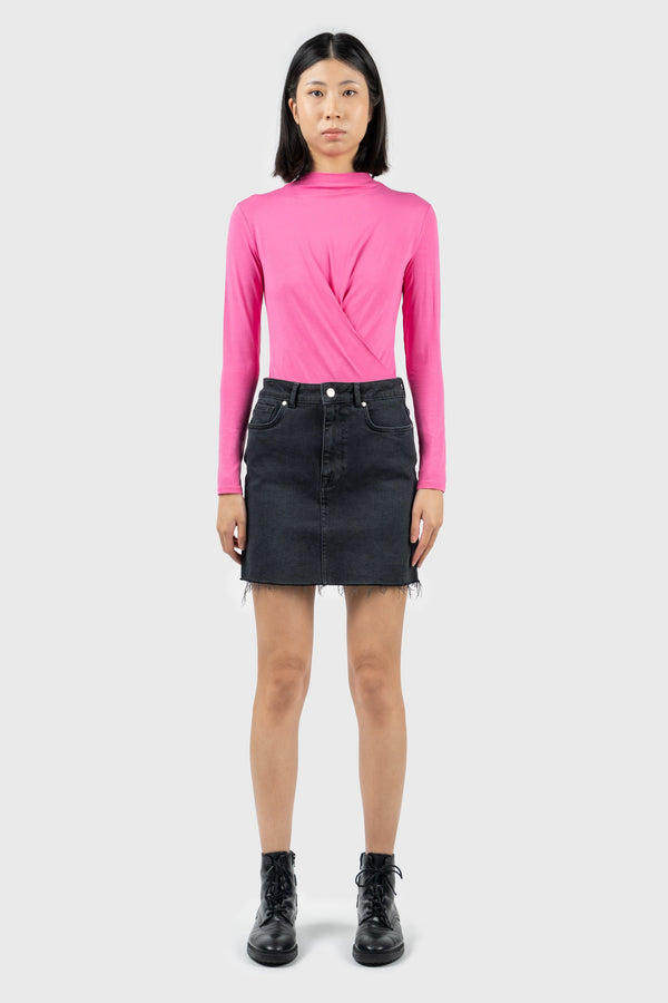 nu in HIGH NECK DRAPED TOP