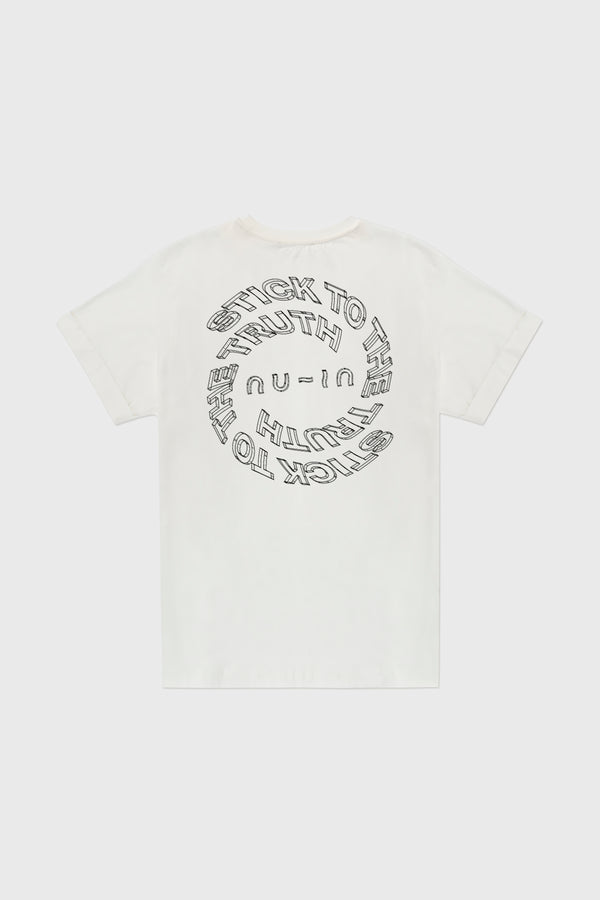 Nu In IT CAN WAIT ROLL-UP SLEEVES T-SHIRT