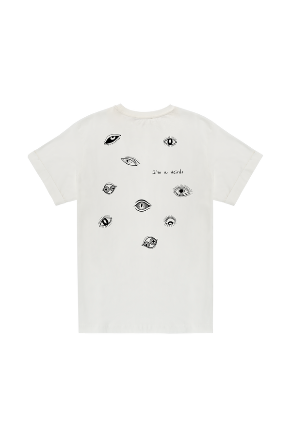 nu in IT'S WEIRD ROLL-UP SLEEVES T-SHIRT