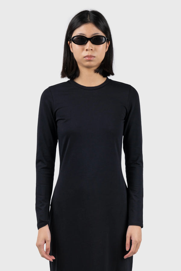 Nu In JERSEY LONG SLEEVE MIDI DRESS WITH SLIT