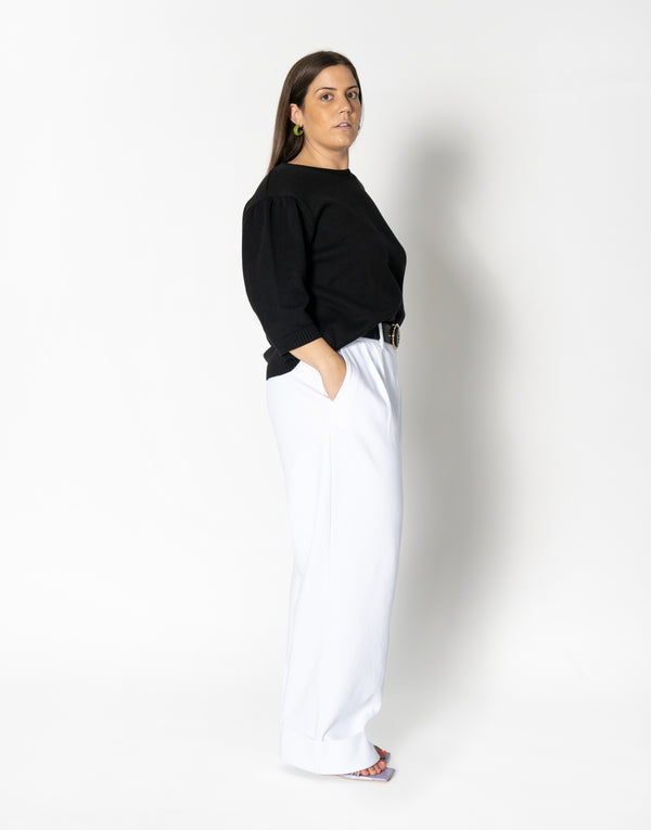 Nu In KNITTED PUFF SLEEVE TOP