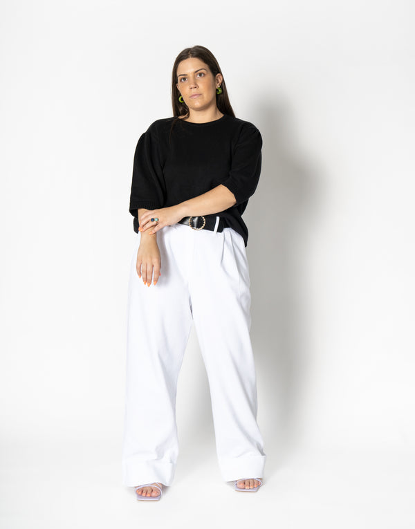 nu in KNITTED PUFF SLEEVE TOP