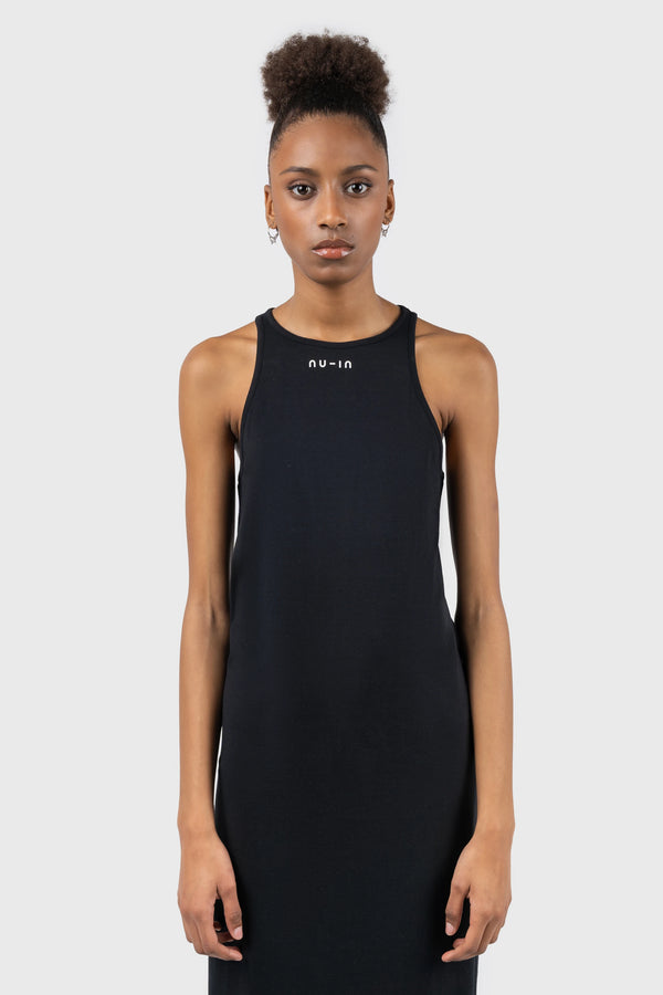 Nu In LOGO HALTERNECK MIDI DRESS