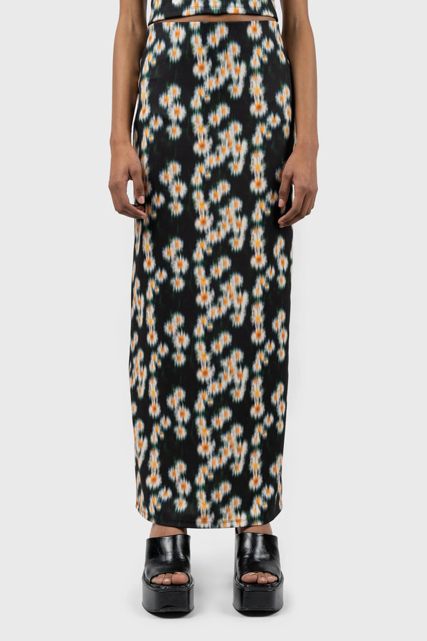 nu in LOW RISE JERSEY COLUMN MAXI SKIRT