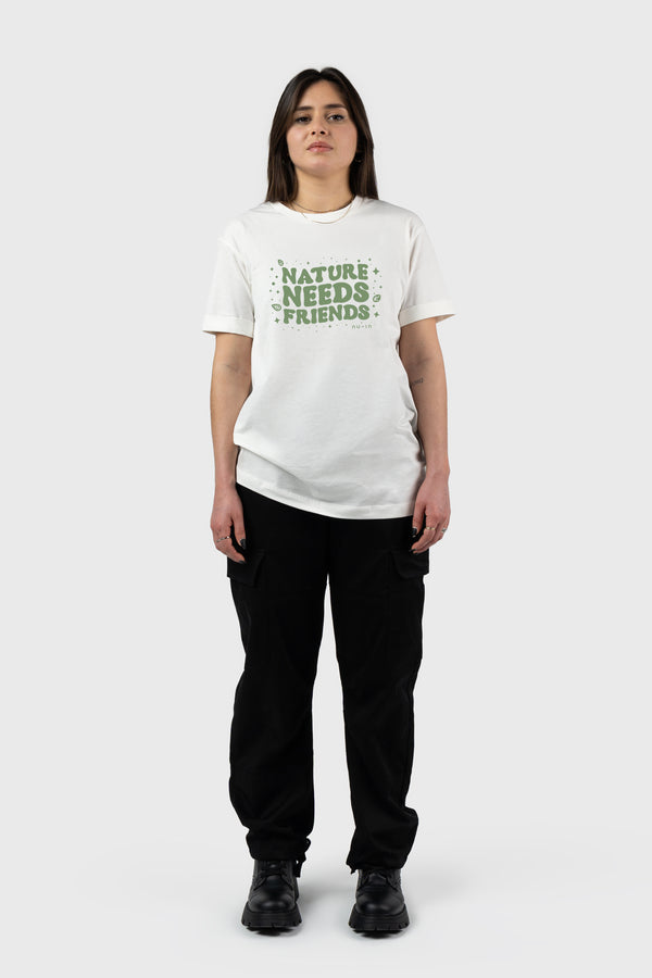 Nu In NATURE FRIENDS ROLL-UP SLEEVES T-SHIRT
