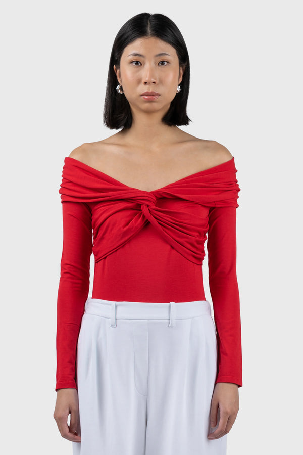 Nu In OFF THE SHOULDER JERSEY BODYSUIT