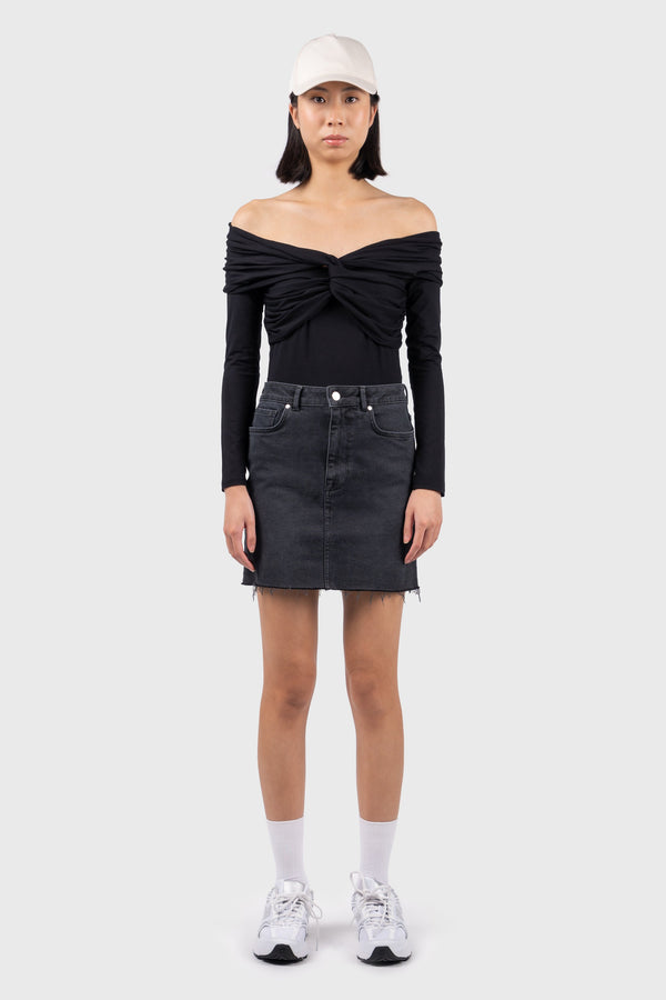 nu in OFF THE SHOULDER JERSEY BODYSUIT