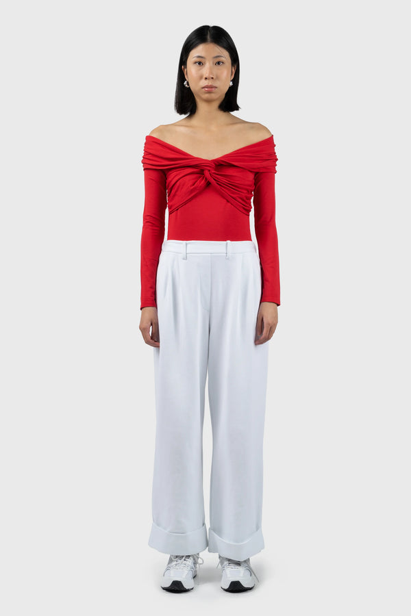 nu in OFF THE SHOULDER JERSEY BODYSUIT