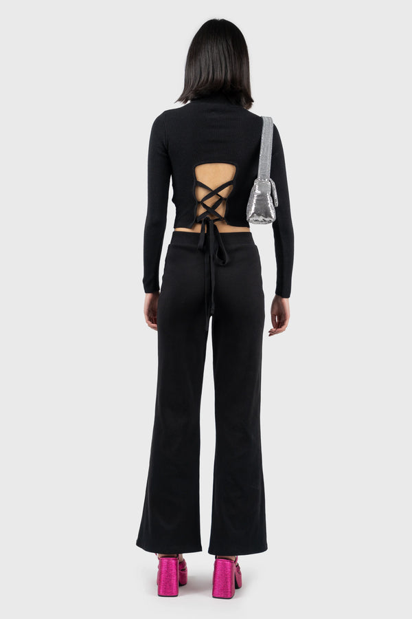 Nu In OPEN BACK KNIT TOP