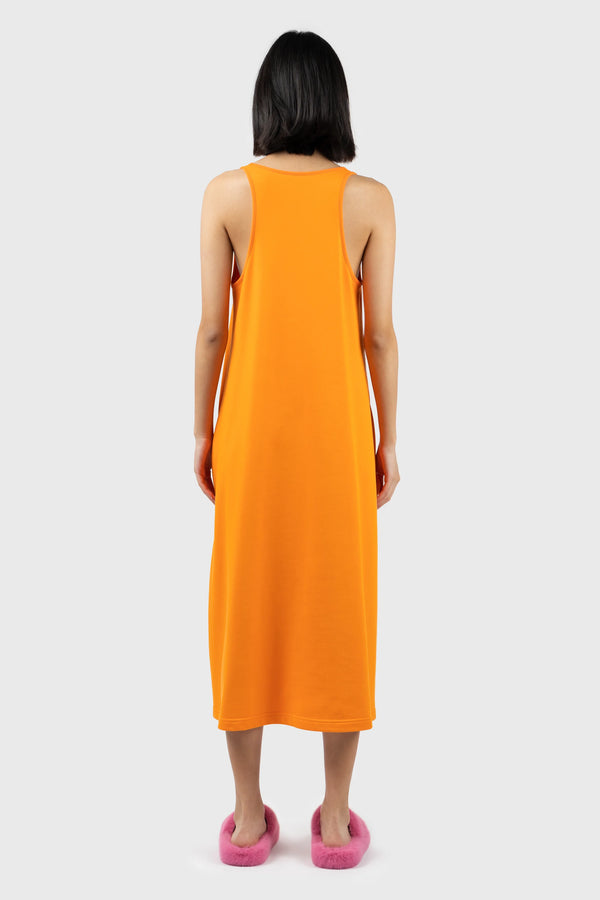 Nu In ORANGE HEAVYWEIGHT JERSEY DRESS