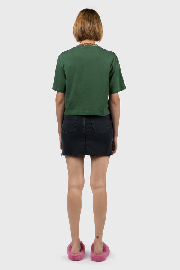 Nu In OVERSIZE DROPPED SHOULDERS CROPPED T-SHIRT