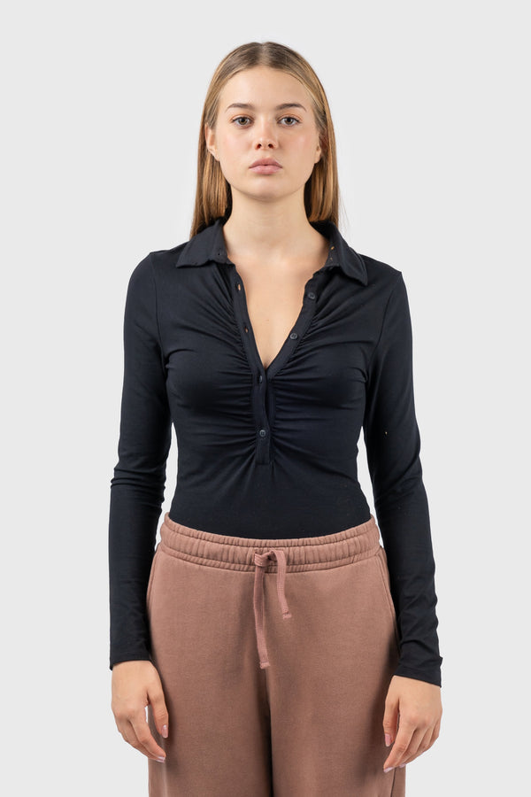 Nu In RUCHED DETAIL JERSEY BODYSUIT