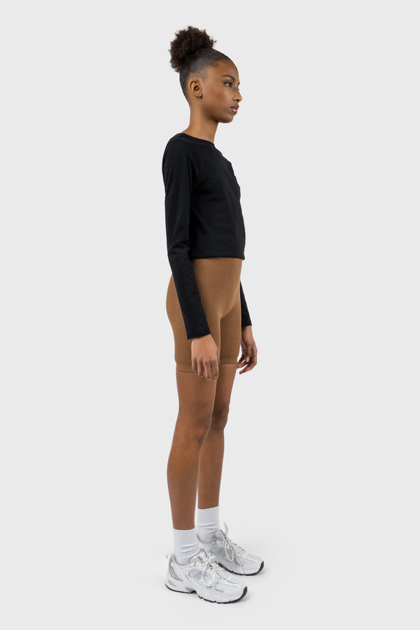 Nu In SCOOP BACK LONG SLEEVE TOP