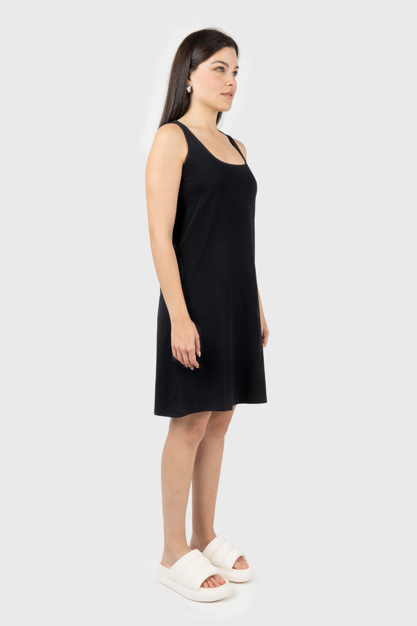 Nu In SCOOP NECK SWING MINI DRESS
