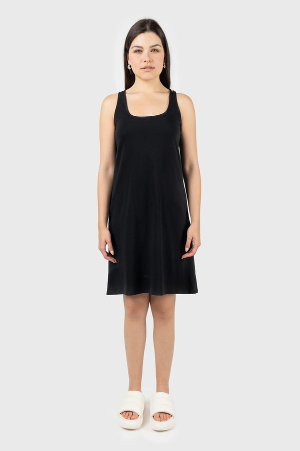 nu in SCOOP NECK SWING MINI DRESS