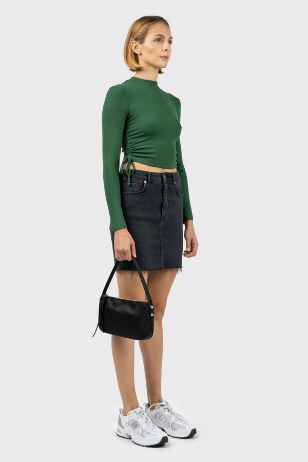 Nu In SIDE DRAWSTRING HIGH NECK TOP