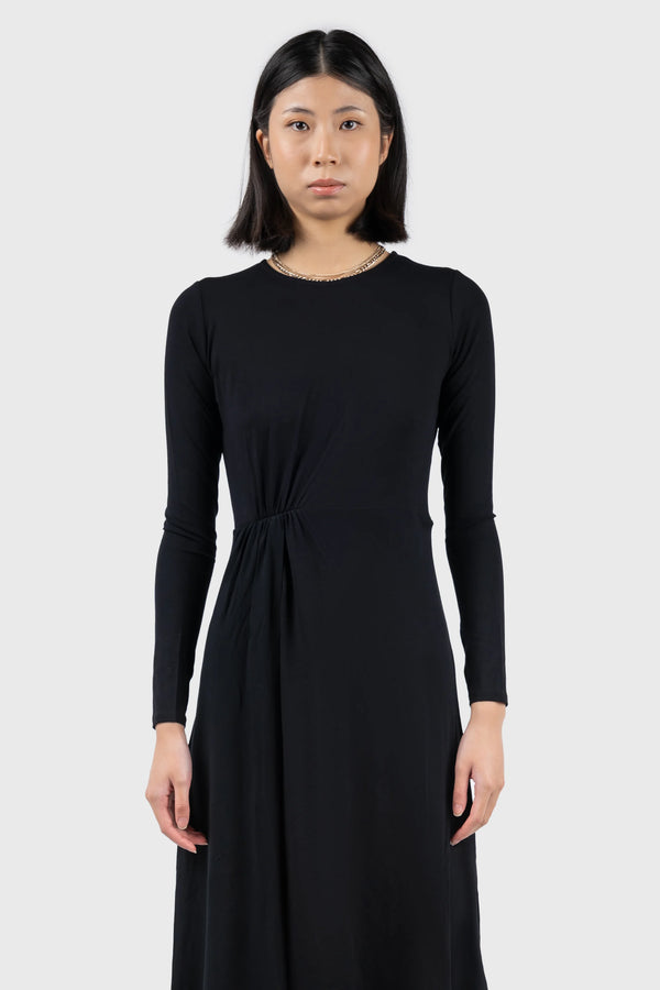 Nu In SIDE SLIT DRAPED DRESS