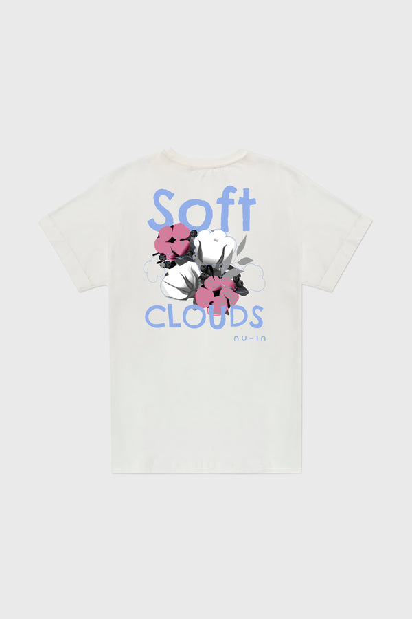 Nu In SOFT CLOUDS ROLL-UP SLEEVES T-SHIRT