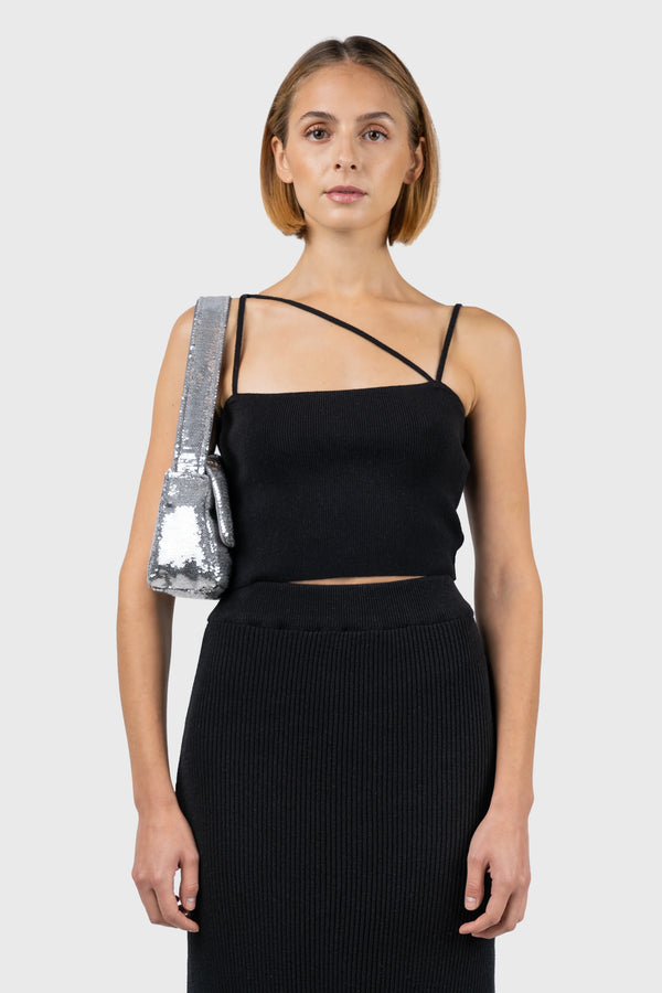 Nu In STRAP DETAIL KNIT CAMI TOP