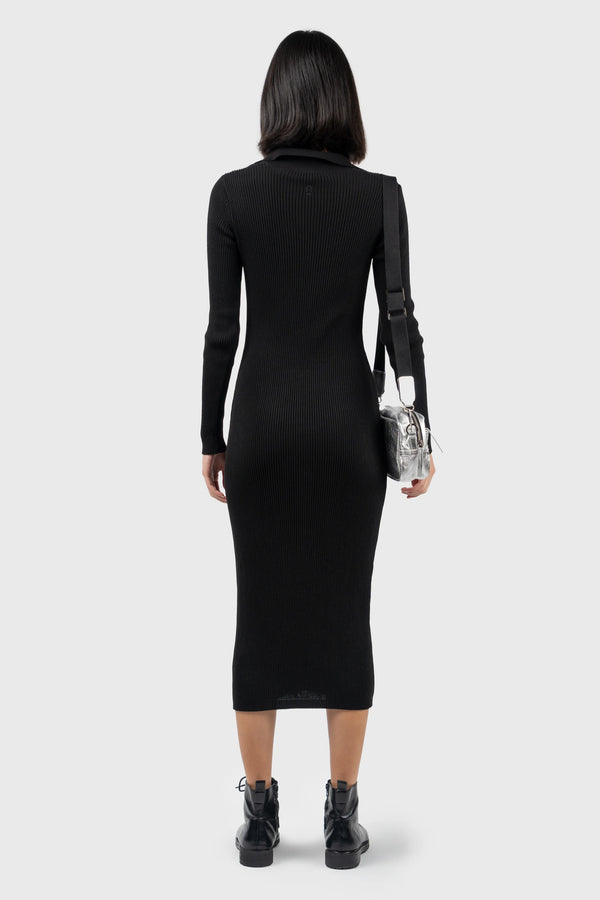 Nu In V-NECK JERSEY MIDI DRESS