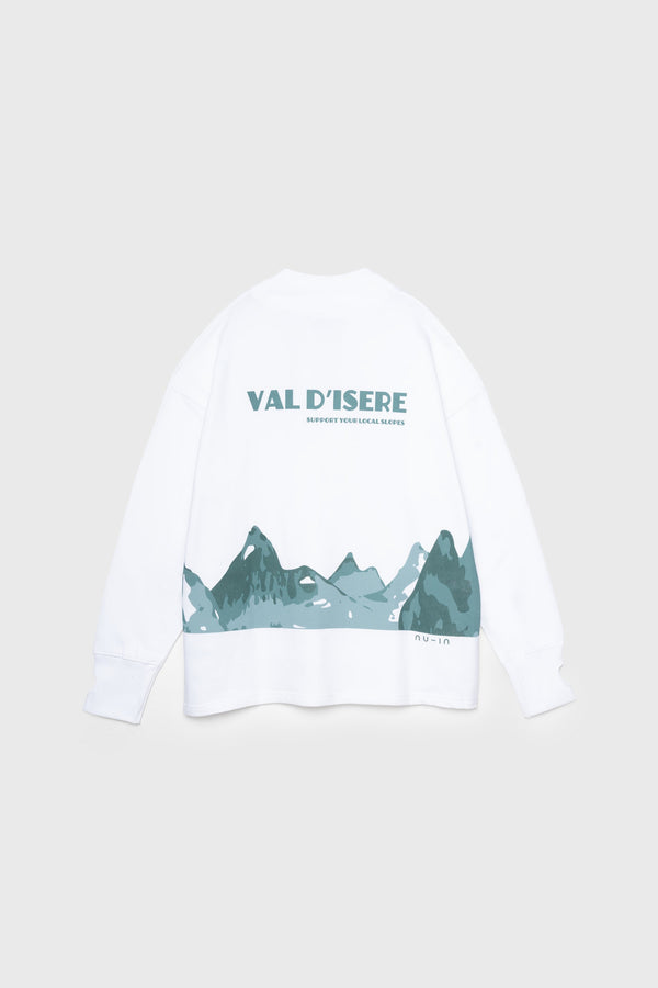 Nu In VAL D'ISERE PRINT HALF ZIP FLEECE PULLOVER