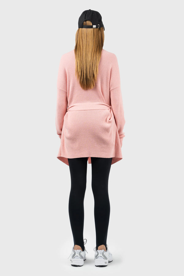 Nu In WAIST TIE DETAIL RELAXED KNIT CARDIGAN