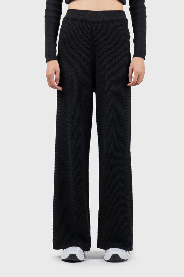 nu in WIDE LEG SEAMLESS KNITTED PANTS