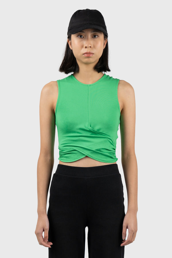 Nu In WRAP DETAIL CROPPED JERSEY VEST