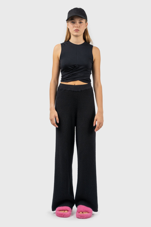 nu in WRAP DETAIL CROPPED JERSEY VEST