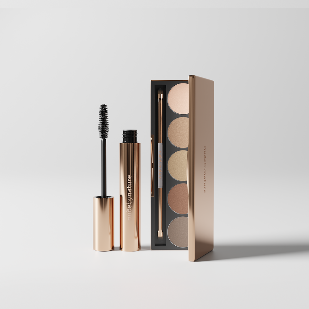 nude by nature Absolute Volumising Mascara & Natural Illusion Eye Palette Duo
