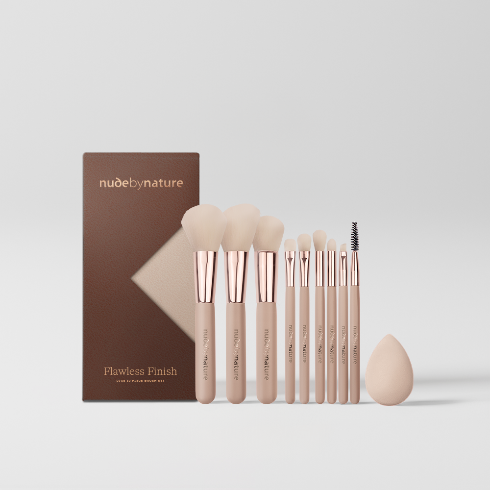 nude by nature Flawless Finish Luxe 10 Piece Brush Set