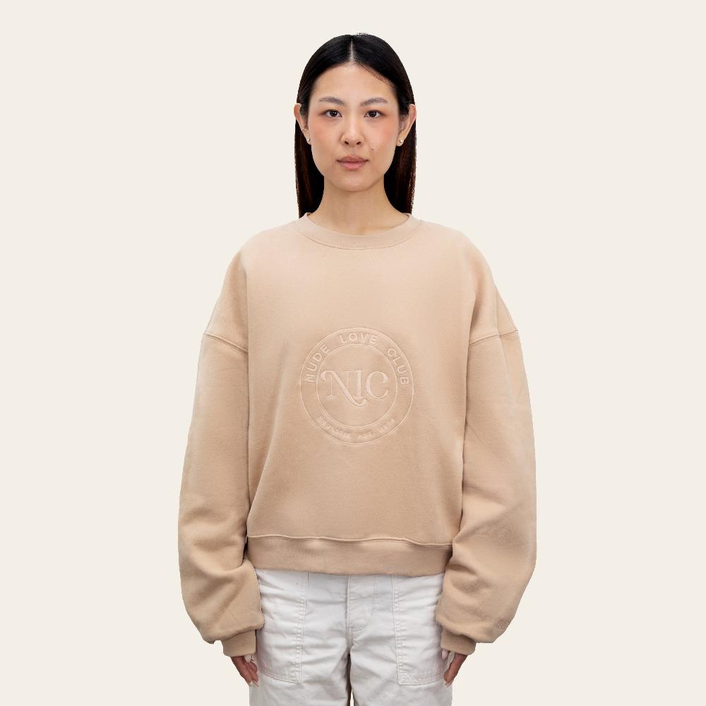 nudestix Nude Love Club Emblem Crewneck – Tan