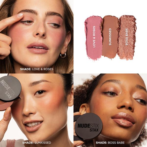 Nudestix NUDESTIX Sunkissed Glow - 3 Pieces STAX Set - Love & Roses Sunkissed Boss Babe